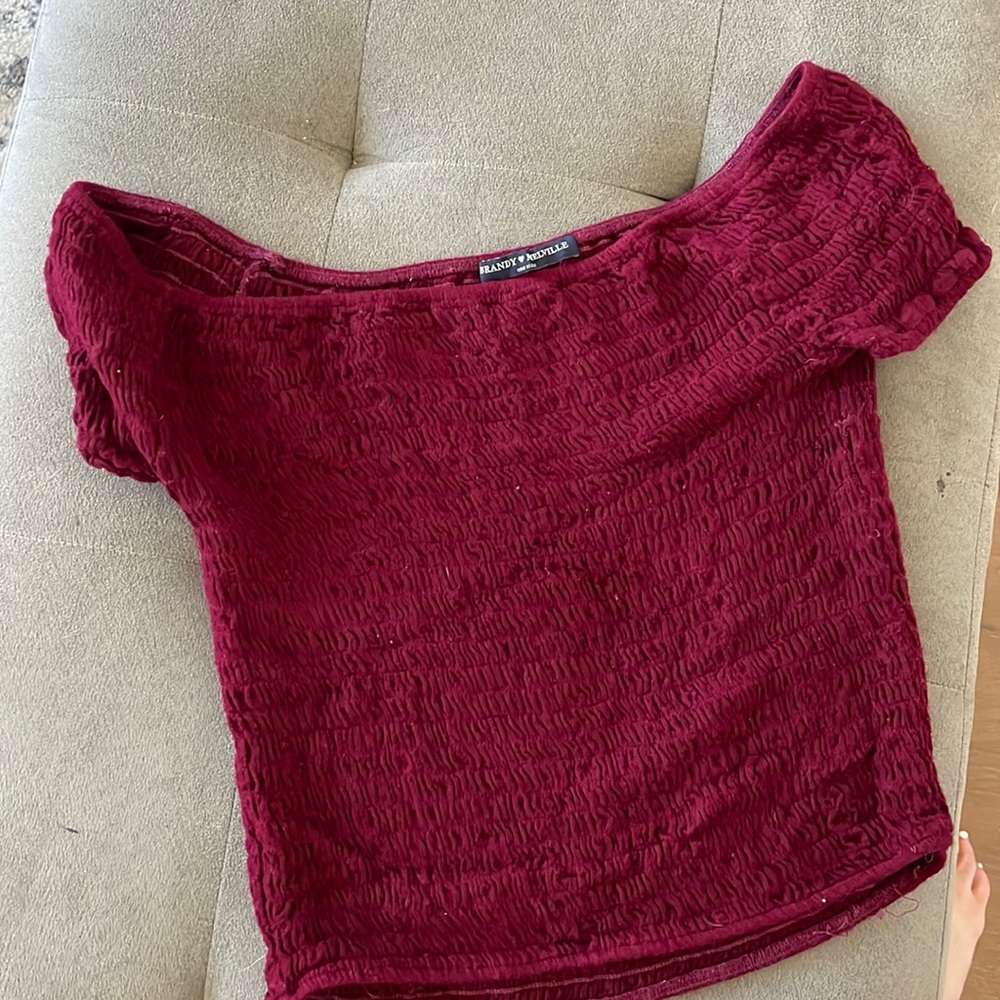 Red crop top